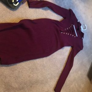 Burgundy dress